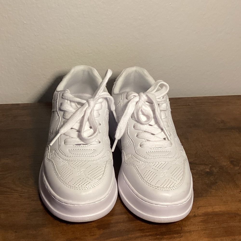 Women’s l Nine West White Platform Sneakers Size 7M - Picture 3 of 9